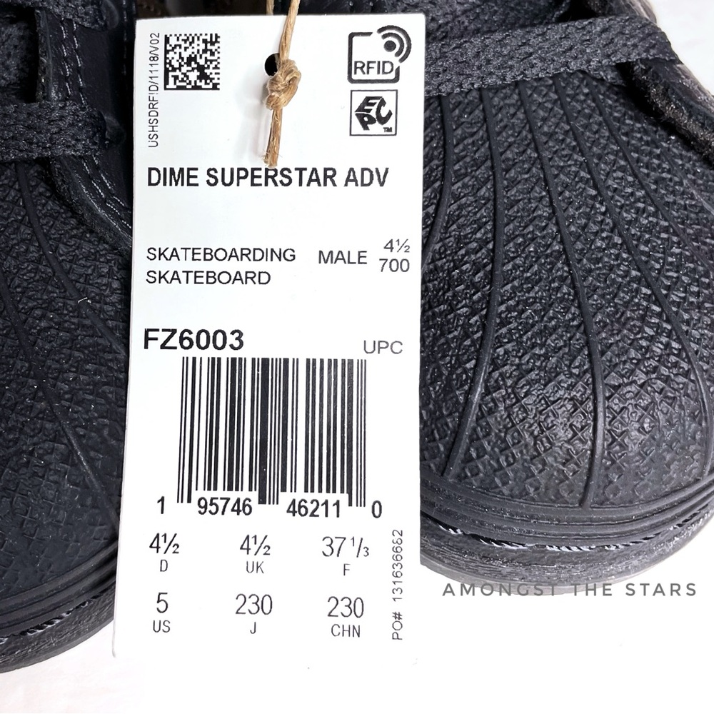 Adidas x Dime Superstar ADV Carbon Brown Skateboarding Sneakers - Picture 14 of 16